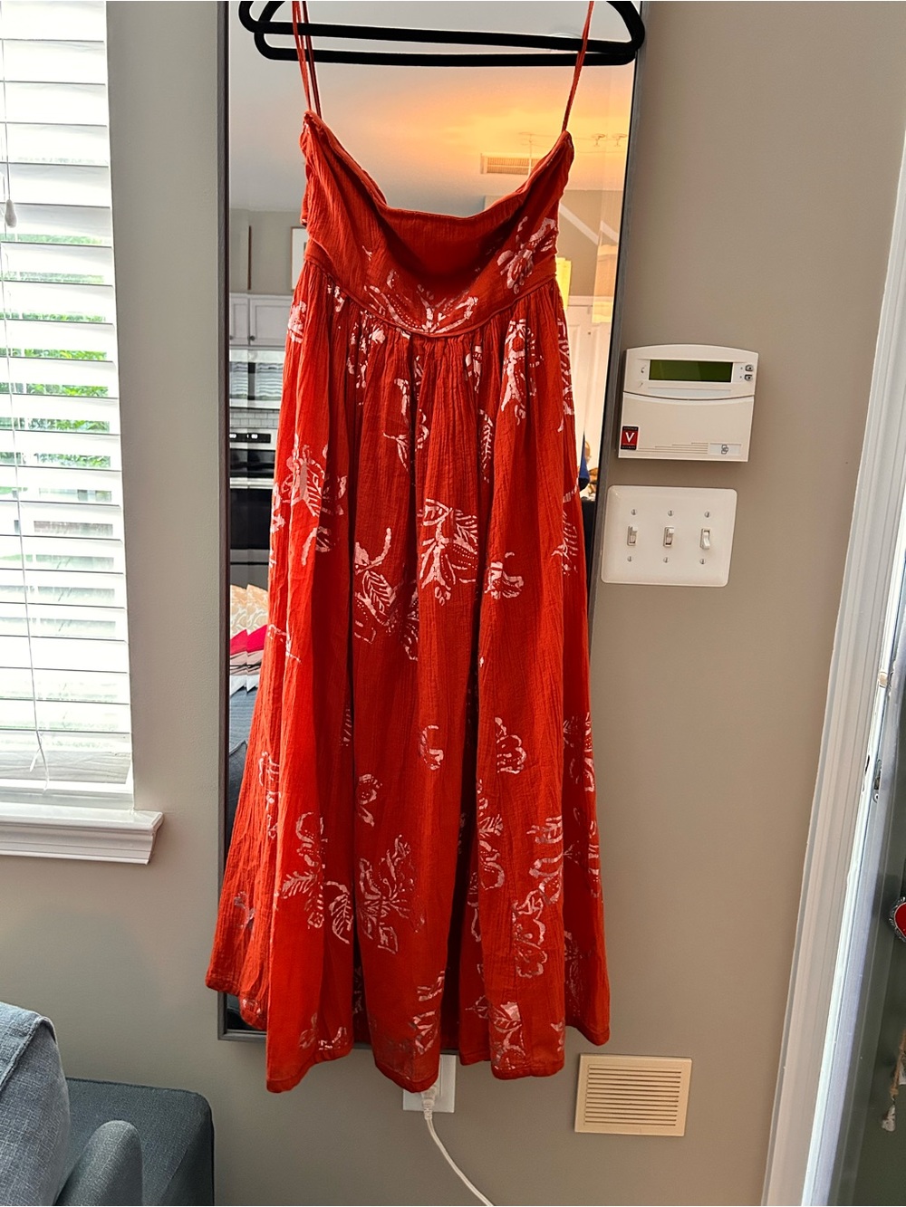 Free People Baja Babe Brick Brown Strapless Bandeau BOHO Midi Dress Sz S - Picture 5 of 10